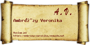Ambrózy Veronika névjegykártya